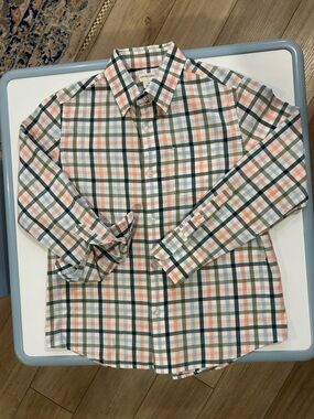 Crewcuts Blue, Green & Pink Plaid Button-Down Shirt Size 6/7 and 10 Boys